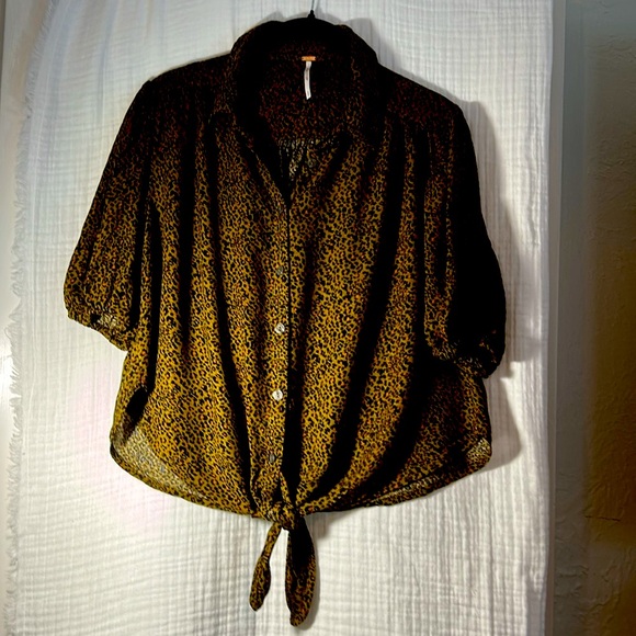 Free people Leopard Print Women's Top - Picture 4 of 8
